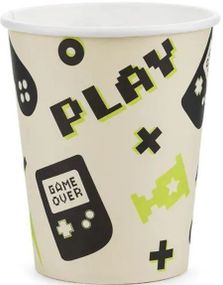6 stk Papirkopper - Gamer Party