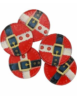 1 kg Santa's Belt Coins - Sjokolademynter med Nissemotiv
