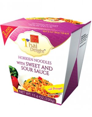 Thai Delight Mikronudlar - Hokkien Noodles med Sötsur Sås 330 gram (Thailand)