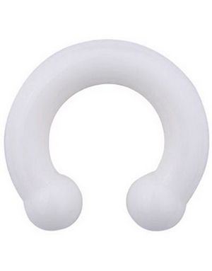 Horseshoe - Vit Öronpiercing i Silikon
