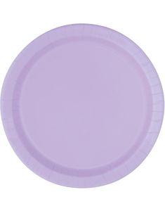20 st Lavendelfärgade Små Papptallrikar 17 cm