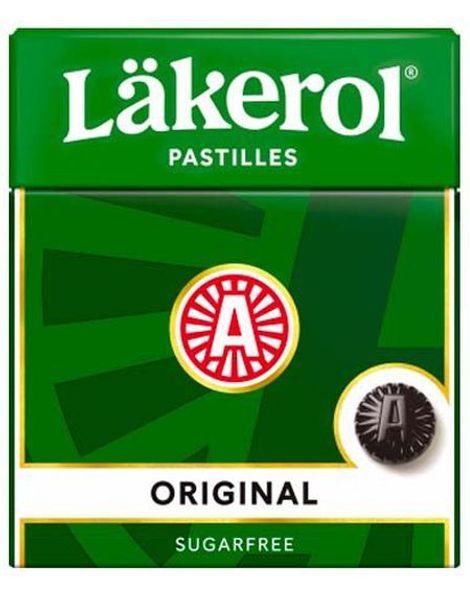 1 Läkerol Original Sockerfria sugtabletter med lakritssmak 25 gram