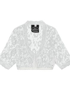 Oktoberfest Bluse med Blonder - Kritthvit
