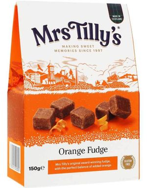Mrs Tilly's Scottish Orange Fudge - Fudge med Apelsinsmak i Presentask 150 gram