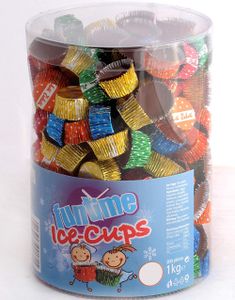 Funtime Ice-Cups - Burk med 200 stk Is-Choklad