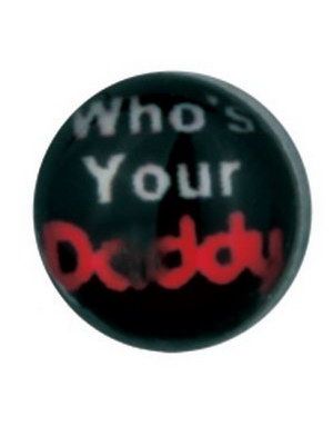 Who's Your Daddy Black/White - Dermal Anchor 4 mm Kula med 1,2 mm gängor