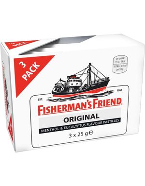 3-pack Fisherman's Friend Original med Smak av Menthol och Eucalyptus 75 gram