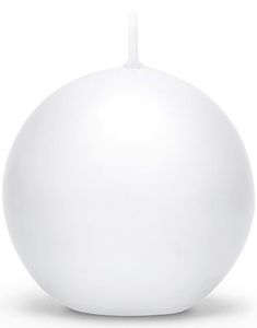Vitt Kulformat Stearinljus 6 cm
