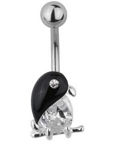 Rio de Janeiro Bird Navelpiercing - Svart