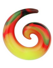 Curl Expander Rainbow - Silikon Öronpiercing