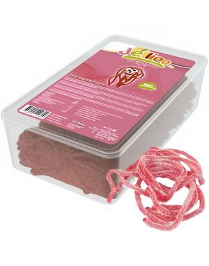 1 kg Boks med Sure Jordbærlisser