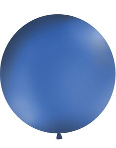 MARINBLÅ Pastellfärgad Rund JUMBO Ballong 1 meter