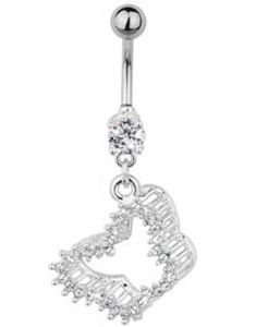 Sparkling Butterfly Navelpiercing - Vit