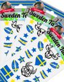 Sverige - Tillfälliga tatueringar - 10 ark