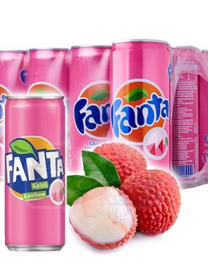 12 stk Fanta Lychee / Kärleksfrukt Smak 320 ml (Malaysia) - Helt Flak