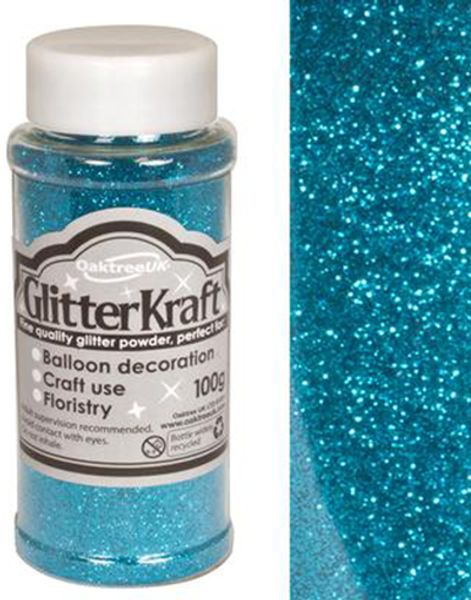 Turkost Hobbyglitter 100 gram