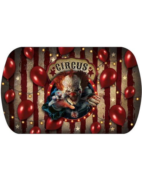 Serveringsfat med Horror Sirkus Motiv - 39x24 cm