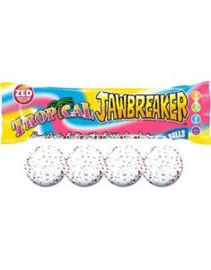 4-pk Zed Jawbreaker med Tropiksmak och Kärna av Tuggummi 33 g