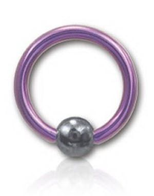 Lila Titan BCR med Hematite Ball