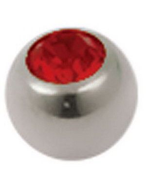 Single Diamond Red - 3 mm Titankula till 1,2 mm stång