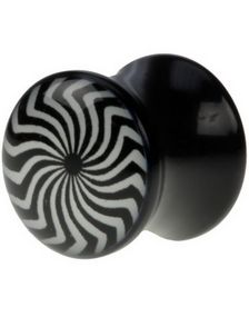 Round and Round - Svart Piercing Plugg