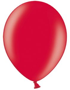 10 st 27 cm – Metallicröda Ballonger