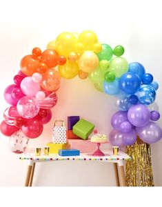 Regnbågsfärgat Ballong Bågset