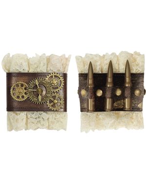 Steampunk Manschetter med Spetsar