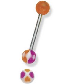 Color Heart - Tungpiercing