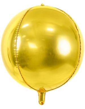 Guldfärgad Metallisk Orbz / Ballongbubbla 40 cm