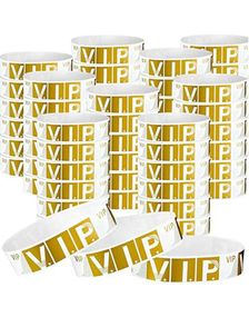 100 st Festivalarmband / Entréarmband - VIP Guld