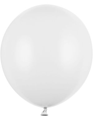 25 stk 43 cm - Kjempe Store Pastell Hvite Ballonger