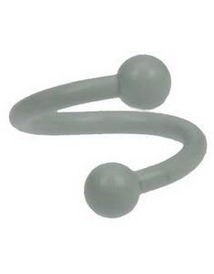 Twister - 1,2 x 8 mm Vit Ögonbrynspiercing