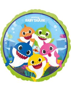 Baby Shark med Familie - Folieballong 43 cm