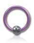 Lila Titan BCR med Hematite Ball