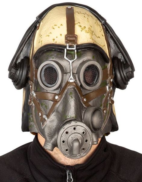 Mann med Gassmaske Latexmaske