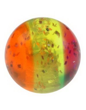 Glittrande - Lila och Orange Akrylkula