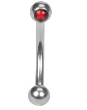 Red Star - 1.2 x 8 mm Ögonbrynspiercing