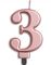 VELG BLANT 0-9 Tall - Rose Gullfarget Kakelys 9 cm