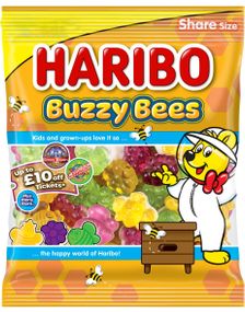 1806451200_5Haribo Buzzy Bees - Blomst- och Biformade Skum- och Gelégodisbitar 140g