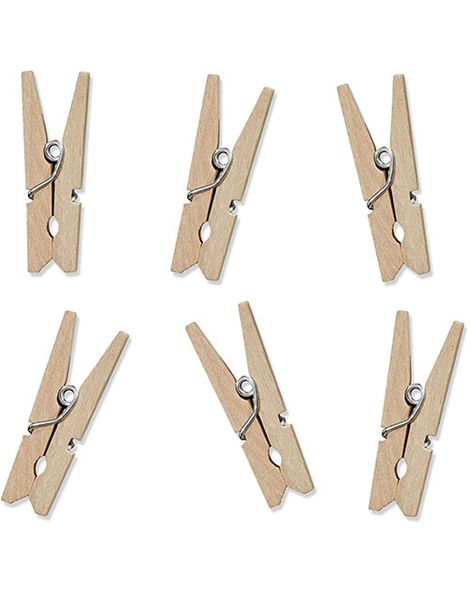 10 stk BEIGE Träklämmor till Dekoration 3,5 cm