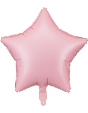 Stjerneformet Matt Rosa Folieballong 48 cm