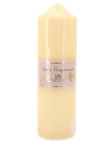 Beige Søyle Duftlys med Vanilla Lukt 24cm x 7cm (150 timer brennetid)