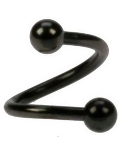 Twister - 1,2 x 8 mm Svart Ögonbrynspiercing