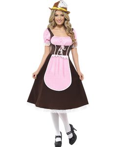 Tjänsteflicka med Lång Klänning - Oktoberfest Kostym