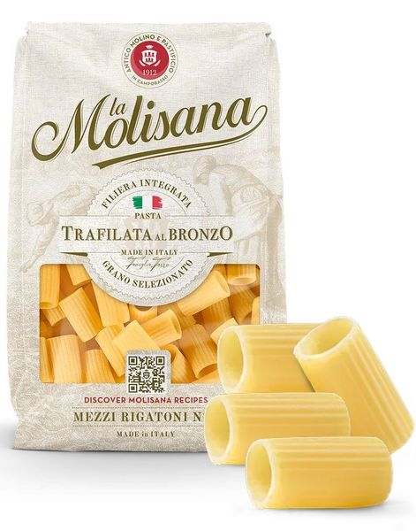 LA MOLISANA Mezzi Rigatoni n.32 - Pasta 500g (Italien)