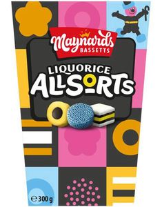Presentask med Maynards Bassetts Allsorts Lakrits 300 gram