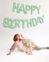 Grønn Happy Birthday Folieballong - Banner 340x35cm 