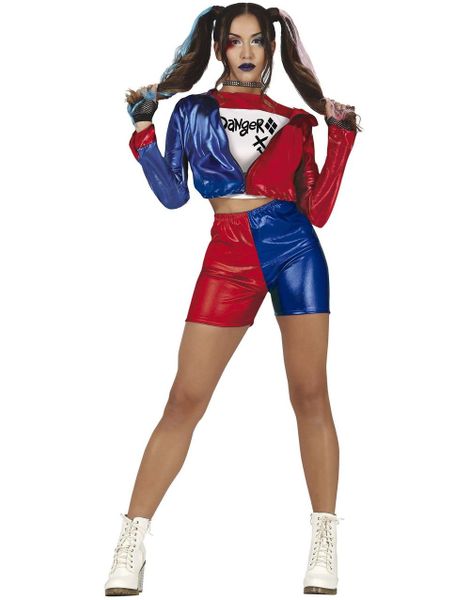 Harley Quinn Inspirert Danger Damekostyme