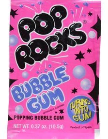 1 stk Pop Rocks Crackling Gum med Tuggummi Smak (USA Import)